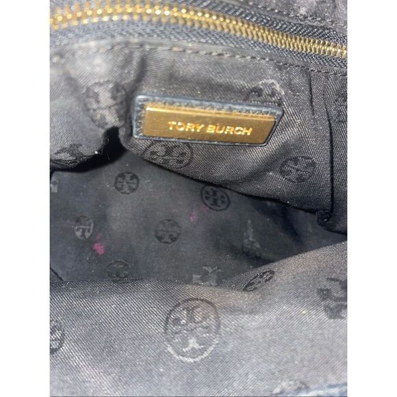 Tory Burch Medium Shoulder Chain Bag Black Leather Handbag with Gold Accents - Picture 6 of 14